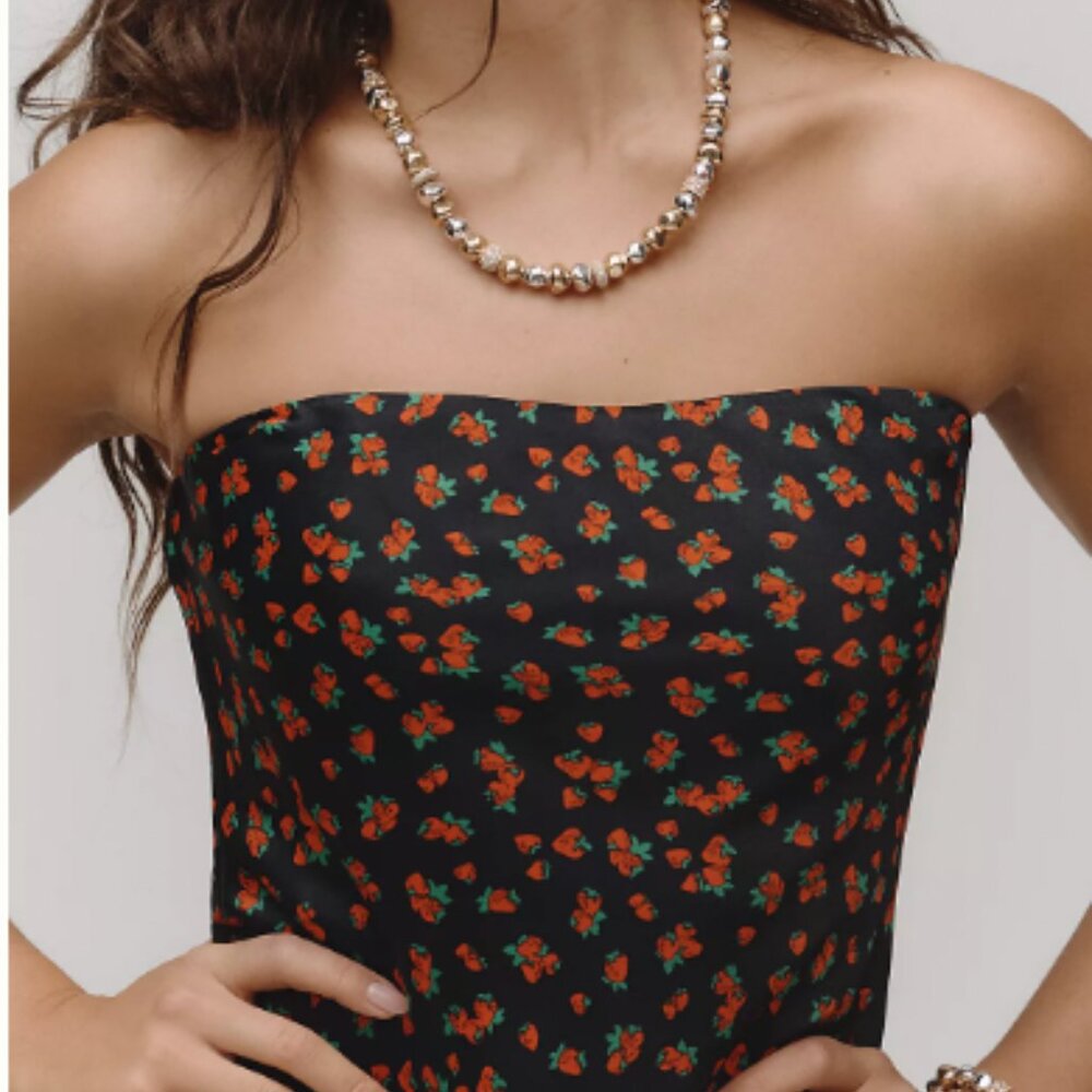 New with tag unworn Anthropologie Tilda Satin Midi Slip Dress.Small. Retail $118 - Picture 4 of 11